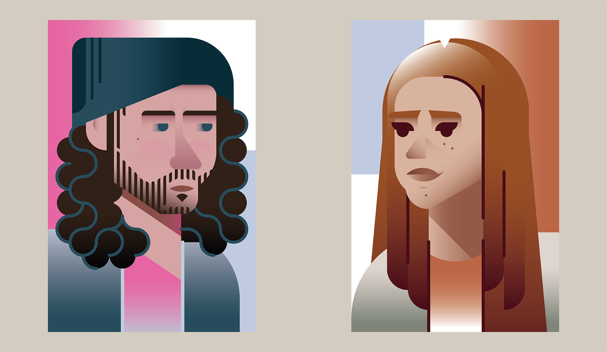 Retratos de Ryan y Marina