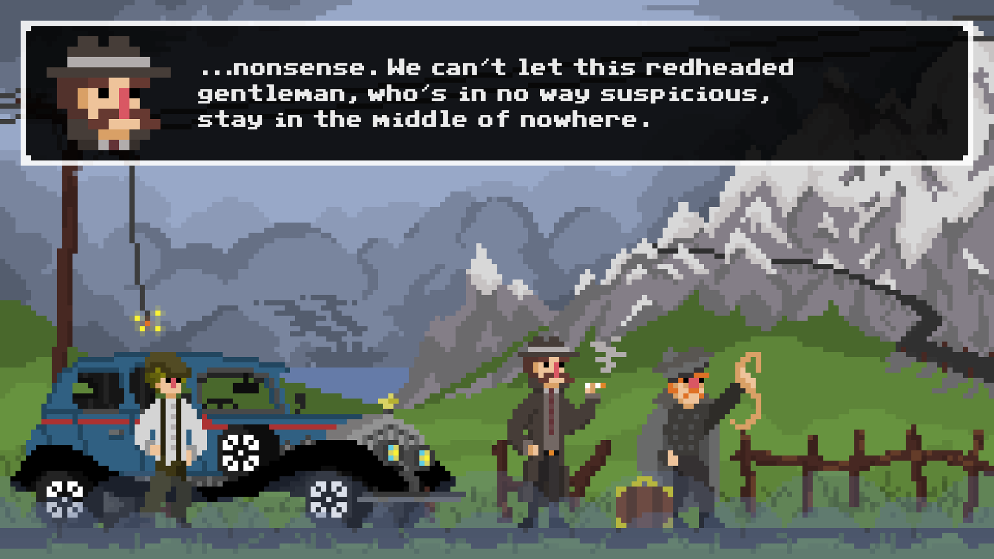 Point and click videogame mockup